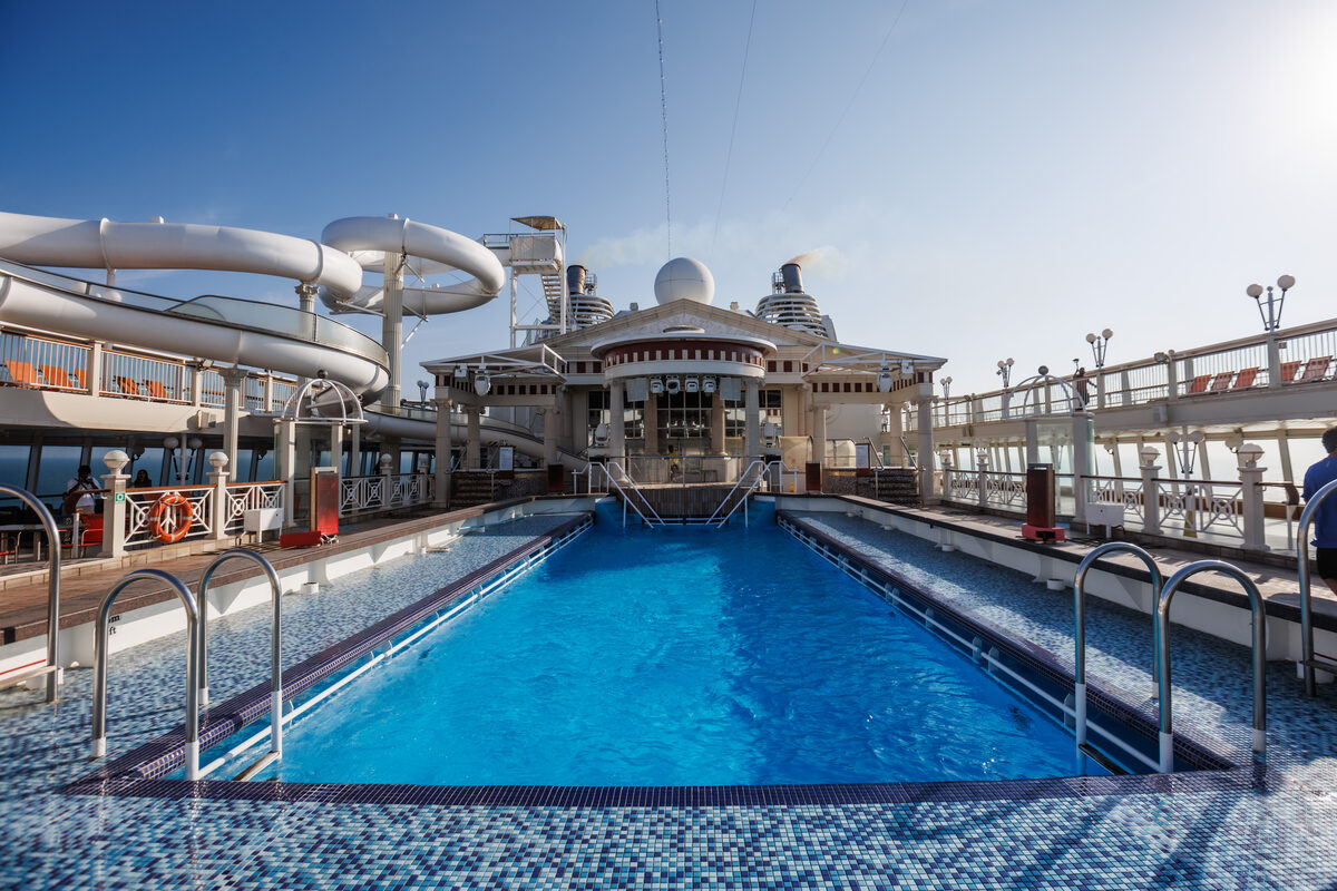 Main pool deck at sea