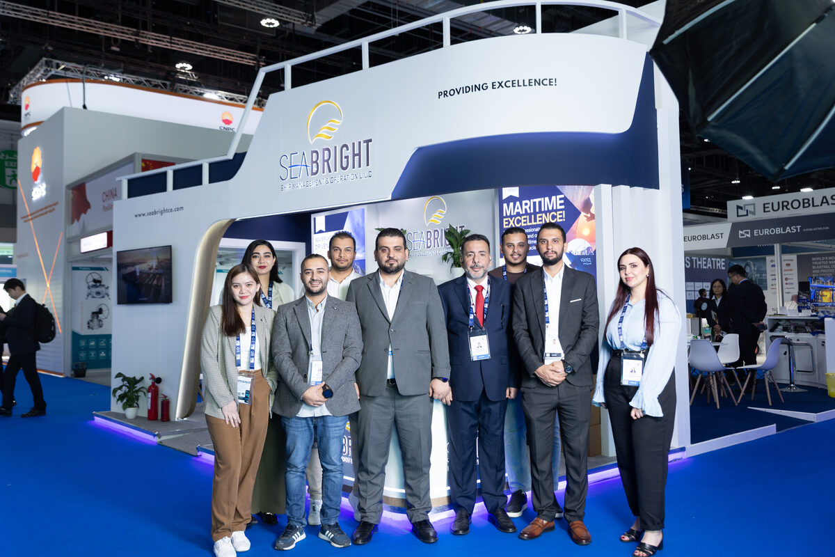 STG team at a maritime industry expo