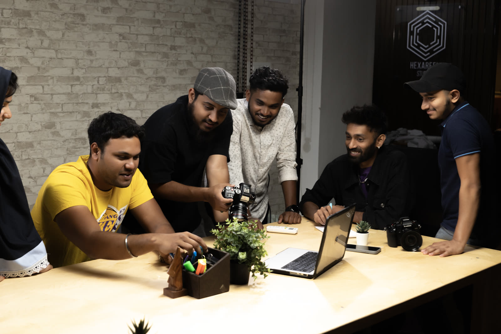 The Hexareel team working together in the Pune studio